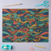 ウールトッピングペイズリー 薄葉紙 (クラフト)