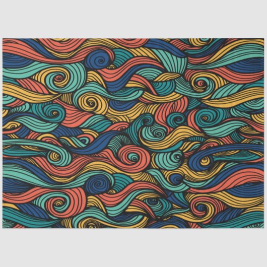 ウールトッピングペイズリー 薄葉紙 (正面)