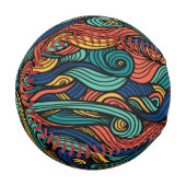 ウールトッピングペイズリー 野球ボール (正面左)