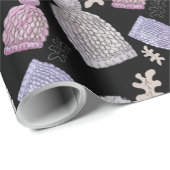 ウールニットハット水彩手絵を描形 ラッピングペーパー (ロールコーナー)