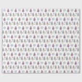 ウールニット帽と可愛いスパーズ ラッピングペーパー (フラット)