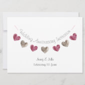 ウールハート結婚バンティング招待状 招待状 (裏面)