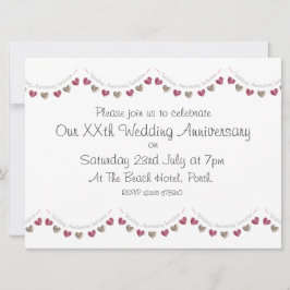 ウールハート結婚バンティング招待状 招待状