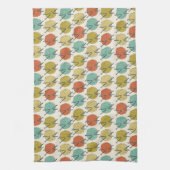 ウールパターンの球 キッチンタオル (縦)