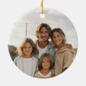 ウールファーストホリデーズニューホームシック素朴ルクスネイビー セラミックオーナメント (裏面)