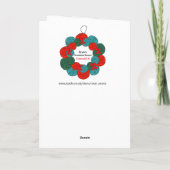 ウールボールポンポンクリスマスリース カード (裏面)