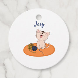 ウールボール付き子猫 フェイバータグ