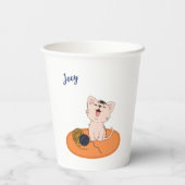 ウールボール付き子猫 紙コップ (裏面)