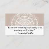 ウールマンダラ 名刺 (裏面)