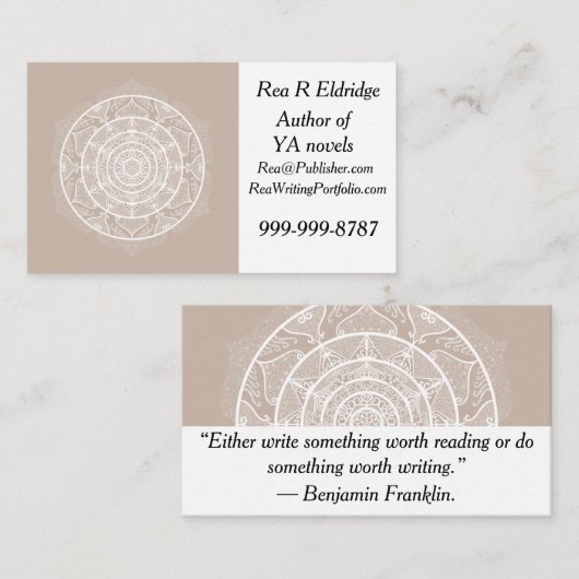 ウールマンダラ 名刺 (正面/裏面)