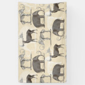 ウールマンモスとアイリッシュエルクプリヒストリック 横断幕 (縦)