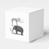 ウールマンモスプリヒストリックエレファントとスケルトン フェイバーボックス (正面サイド)