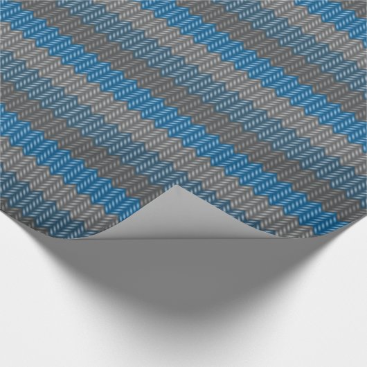 ウールラッピング紙ブルー編み物ウールギフト紙 ラッピングペーパー (角)