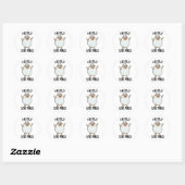 ウール好きのダジャレ 羊のダジャレTシャツ ラウンドシール (シート)