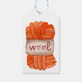 ウール手製糸編み物編み ギフトタグ (裏面)