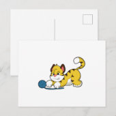 ウール糸玉の虎 ポストカード (正面/裏面)