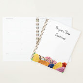 ウール編み物クロシェ糸の羊のパーソナライズ可能 プランナー手帳 (ディスプレー)