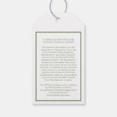 ウール編み物ビジネスalpacaロゴウール気に情報 ギフトタグ (裏面)