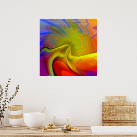 ウール飛んでいるマスター ポスター (キッチン)