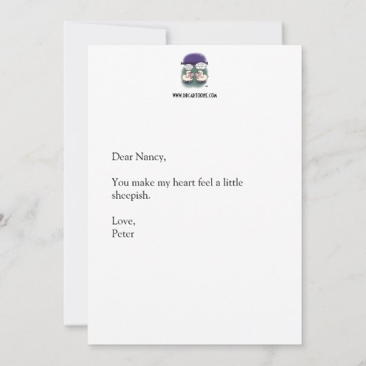 ウール フラット カード (裏面)