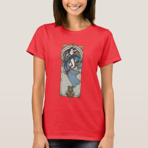 ウー疑問に思マンアールヌーボーパネル Tシャツ