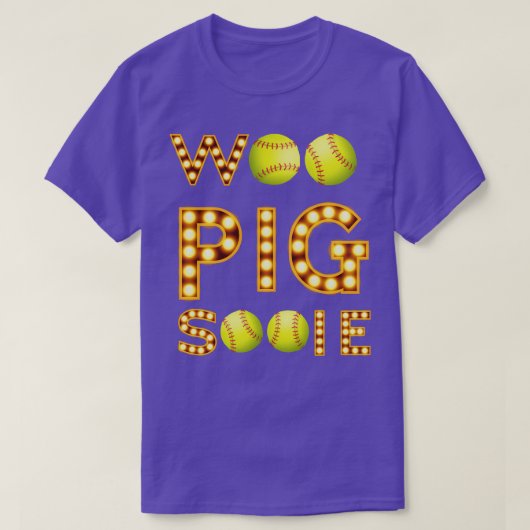 ウー豚ソフトボールのビッグライト Tシャツ (デザイン正面)