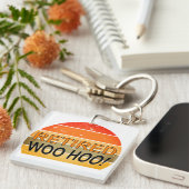 ウー退職したフーとヴィンテージ夕日 キーホルダー (正面右)