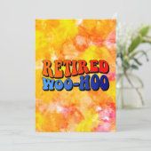 ウー退職したフーウォーター色グルービー文字 招待状 (スタンド正面)