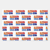 ウー退職したホヴィンテージグルーヴィ文字 ラッピングペーパーシート (正面)