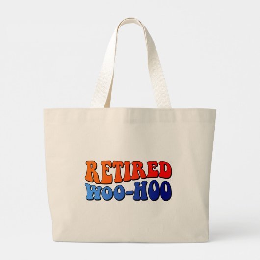 ウー退職したホヴィンテージグルーヴィ文字 ラージトートバッグ (裏面)