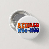 ウー退職したホヴィンテージグルーヴィ文字 缶バッジ (正面&裏面)