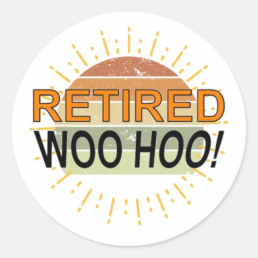 ウー退職したホヴィンテージ日が差すことサンセット ラウンドシール (正面)