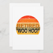 ウー退職したホーとヴィンテージサンセットマグネット 招待状 (正面/裏面)