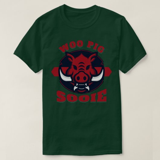 ウー・ピッグ・ソーイ・イン・レッド Tシャツ (デザイン正面)