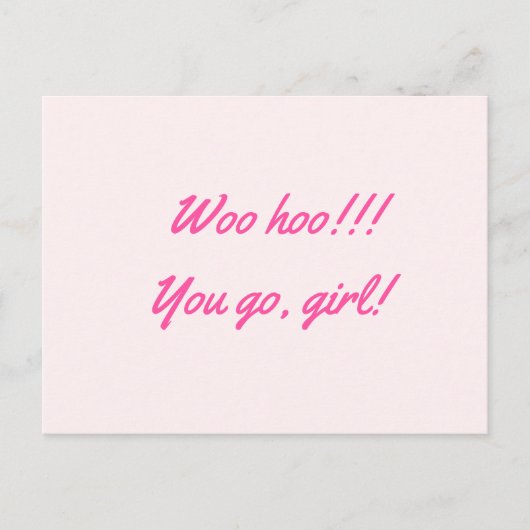 「ウー・フー!!!行くぞ、お嬢さん!」 ポストカード (正面)