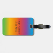 ウーHoo私はここにいるレインボーパーソナライズされたラゲッジ ラゲッジタグ (裏面横)