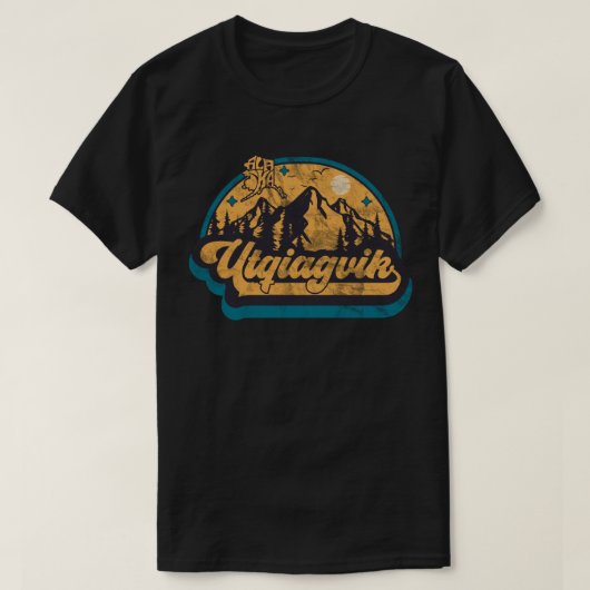 ウㇰティアグヴィク, アラスカ州 Tシャツ (デザイン正面)