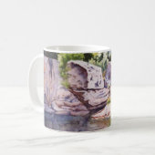 ウ人気があるィバゴーリーリバー道端のスイミングホール コーヒーマグカップ (正面左)