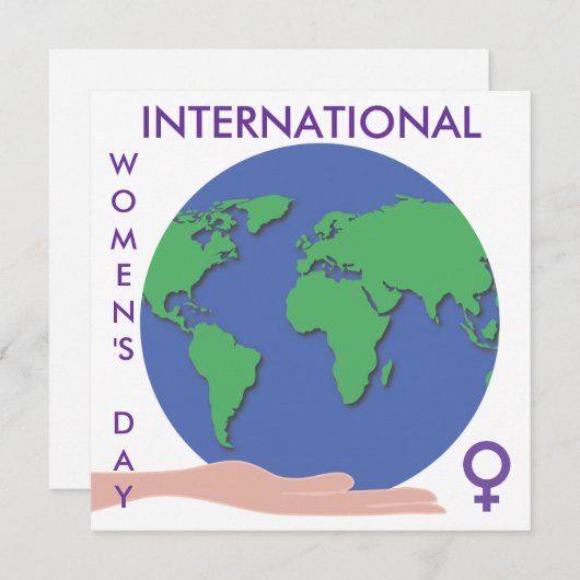 ウ国際的ィメンズデイ招待状 招待状 (正面/裏面)