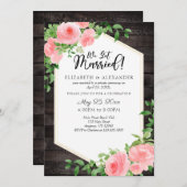 ウ得ウ結婚した素朴ドフローラ結婚ズ 招待状 (正面/裏面)