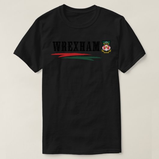 ウ最高のレックスハムクラシックワレックスハムのサポーターWrexhamの販売 Tシャツ (デザイン正面)