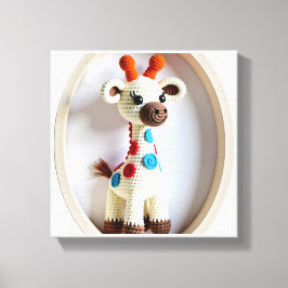 ウ疑問に思ルアートお洒落キリン キャンバスプリント