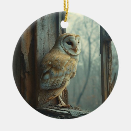 ウ素朴ォウ セラミックオーナメント (正面)