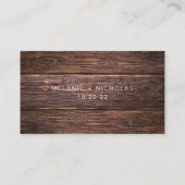 ウ素朴ッド+レース結婚のWebサイト情報カード エンクロージャーカード (裏面)