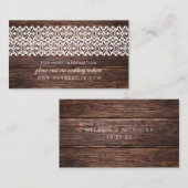 ウ素朴ッド+レース結婚のWebサイト情報カード エンクロージャーカード (正面/裏面)