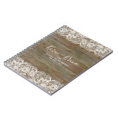 ウ素朴フェイクッドとホワイトレース ノートブック (左側)