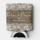 ウ素朴フェイクッド&エレガントホワイトヴィンテージレース 缶クーラー (裏面)