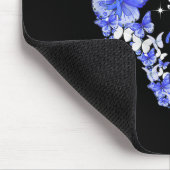 ウ衣服ブルー蝶アロペシア認識度 マウスパッド (コーナー)