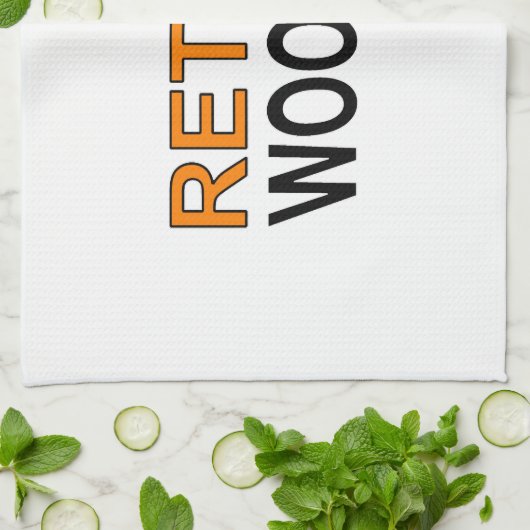 ウ退職したー キッチンタオル (折り畳み)