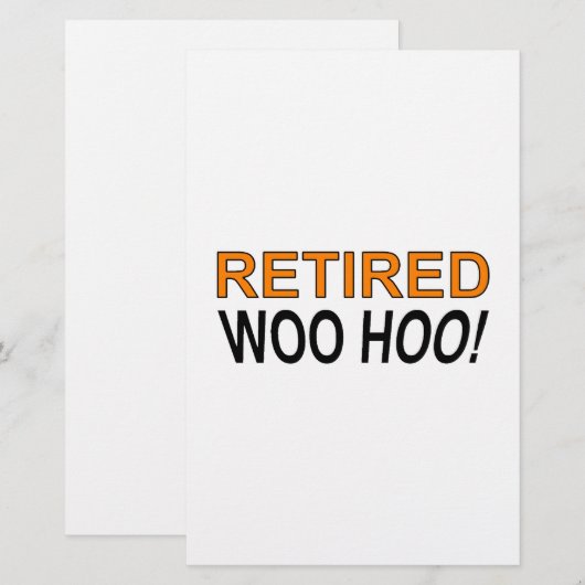 ウ退職したー 便箋 (正面/裏面)